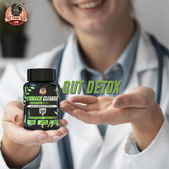 YogaManLab® Stomach Cleanser & Detox Capsules - Constipation Relief | 14-Days Detox Program To Remove Constipation & Toxins | 100% Natural with Probiotics