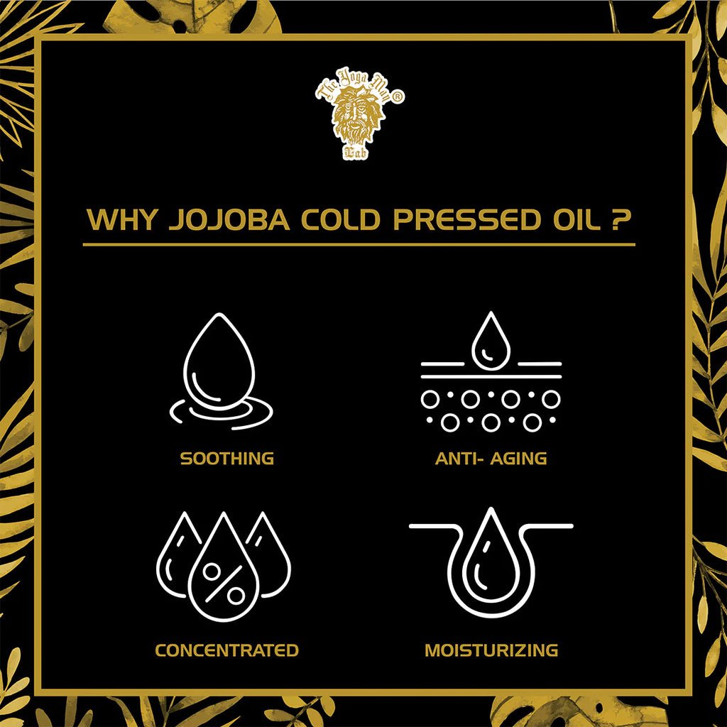 YogaManLab® Best Jojoba Oil 100% Pure & Organic Cold Pressed Oil | Promotes Hair Growth & Skin Moisturizing (200ml)