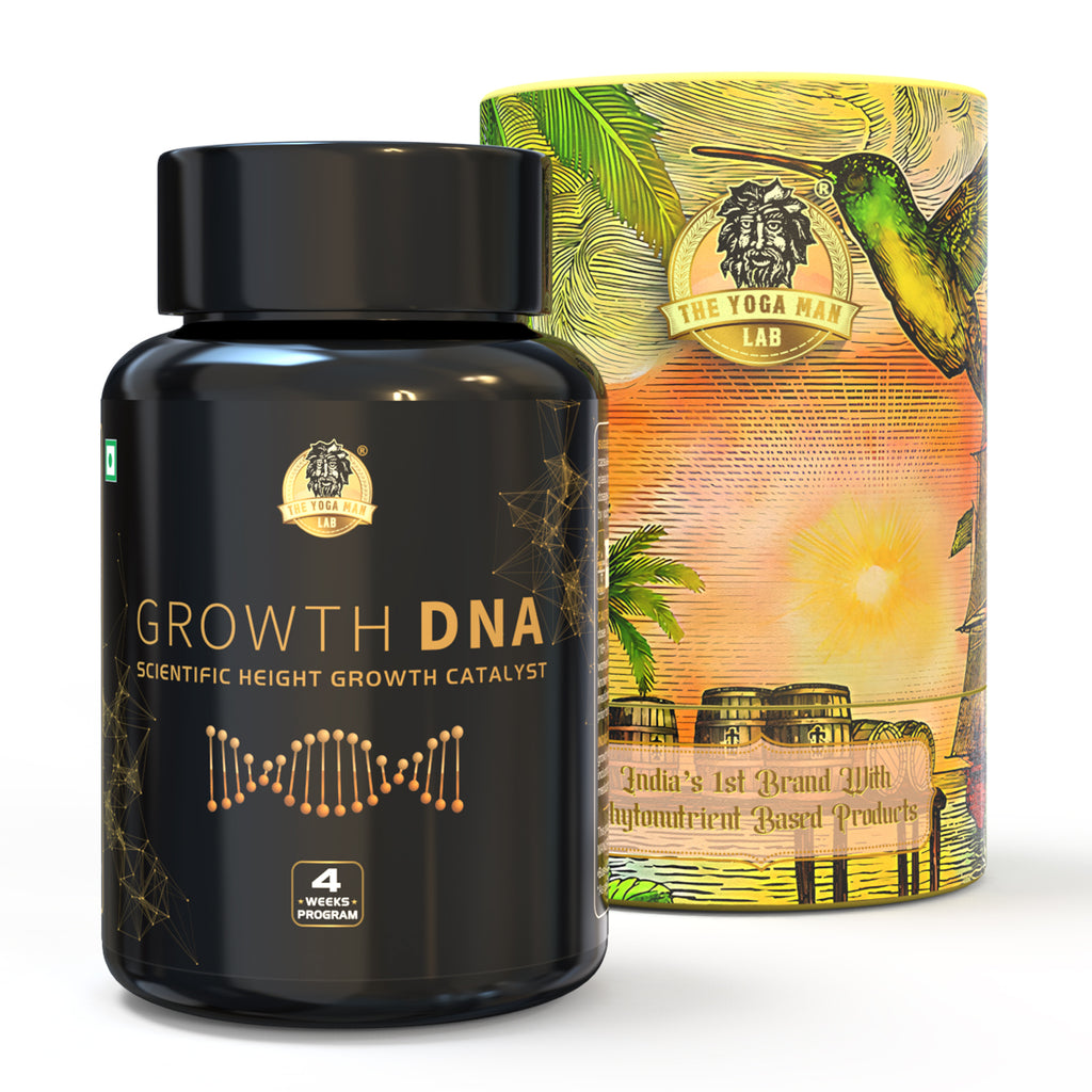 YogaManLab® Growth DNA - Ayurvedic Height Increaser Program | Growth Plate Activator | Guaranteed Results Formula | 100% Natural
