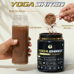 YogaManLab® YOGA SHRED - Burn Fat At-Home Ayurvedic Supplement Powder(Women) | Helps in Weight Loss & Boosting Energy | Ayurvedic & 100% Natural