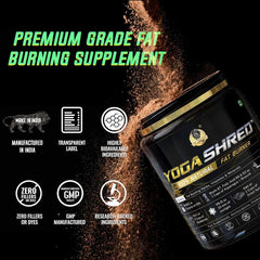 YogaManLab® YOGA SHRED - Burn Fat At-Home Ayurvedic Supplement Powder(Women) | Helps in Weight Loss & Boosting Energy | Ayurvedic & 100% Natural