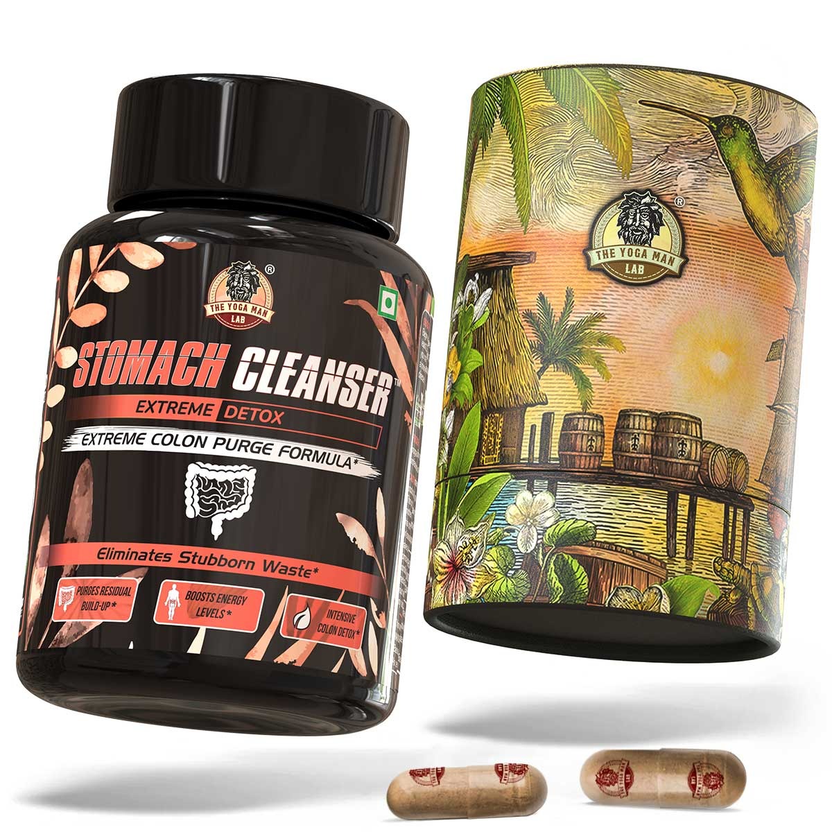 YogaManLab® STOMACH CLEANSER- Extreme Detox Ayurvedic Supplement | For People With Delayed Motion & Hard Stool | 100% Natural