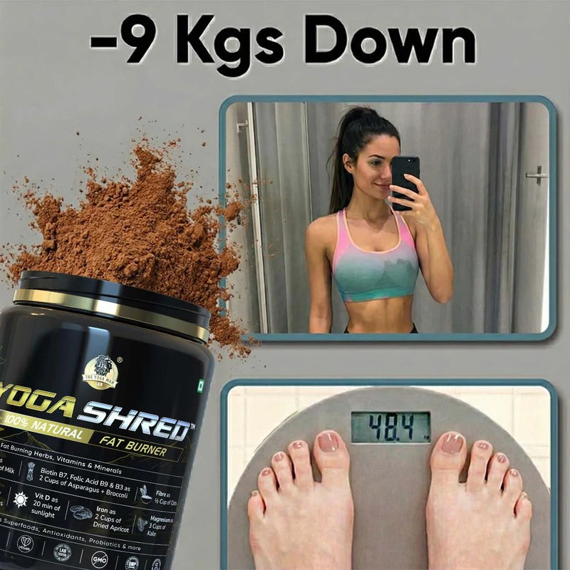 YogaManLab® YOGA SHRED - Burn Fat At-Home Ayurvedic Supplement Powder(Women) | Helps in Weight Loss & Boosting Energy | Ayurvedic & 100% Natural Secondary image