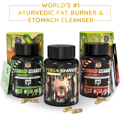 YogaManLab® STOMACH CLEANSER - Probiotic Detox & Flatter Belly Ayurvedic Supplement | 14-Days Program To Remove Constipation & Toxins | 100% Natural with Probiotics