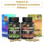 YogaManLab® STOMACH CLEANSER - Probiotic Detox & Flatter Belly Ayurvedic Supplement | 14-Days Program To Remove Constipation & Toxins | 100% Natural with Probiotics