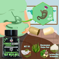 YogaManLab® STOMACH CLEANSER - Probiotic Detox & Flatter Belly Ayurvedic Supplement | 14-Days Program To Remove Constipation & Toxins | 100% Natural with Probiotics