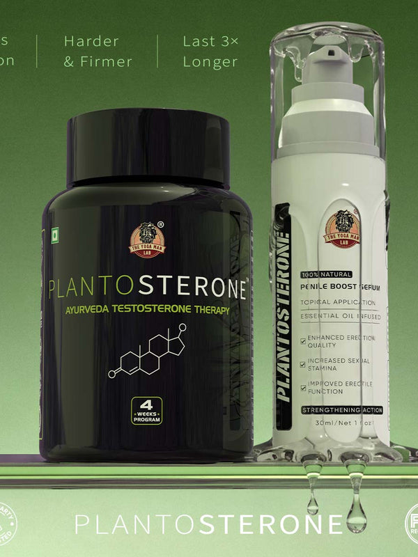 PLANTOSTERONE - Men Libido & Timing Booster | Ayurvedic Capsules & Serum | Enhances Bedroom Performance | 100% Natural