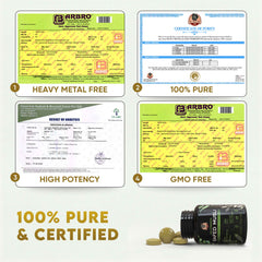 YogaManLab® Safed Musli Tablets – Improves Vitality - Lab Certified, Pesticide Free - 30 Tablets