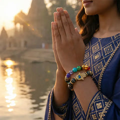 Ancient Yantra - Tiger Eye Stone Chakra Yantra - For Women