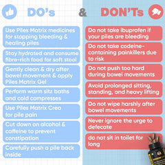 YogaManLab® PILES MATRIX - Vein Restore + Rectum Restore Ayurvedic Supplements + Herbal Remedies Diet Booklet | Relives Pain & Shrinks Mass | 100% Natural