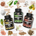 YogaManLab® STOMACH CLEANSER KIT- Extreme Purge + Intestine Detox + Daily Fiber Cleanse (3 Ayurvedic Supplements) | Probiotic Soluble Fiber Formula For Smooth Bowel Movement | 100% Natural