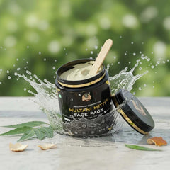 YogaManLab® Multani Mitti Glow Face Pack – For Deep Pore Cleansing, Acne Defense & Tan Removal (With Chandan, Turmeric & Orange Peel)