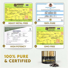 YogaManLab® Himalayan Shilajit Resin Gold Grade | High Fulvic Acid & 87 Trace Minerals | Lab Certified, 100% Natural | 20gm Pack