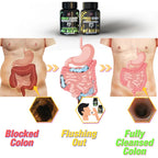 YogaManLab® STOMACH CLEANSER KIT- Intestine Detox + Daily Fiber Cleanse (2 Ayurvedic Supplements) | Probiotic Soluble Fiber Formula For Smooth Bowel Movement | 100% Natural