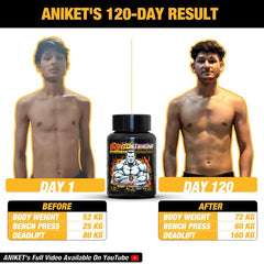 YogaManLab® PLANTOSTERONE - Ayurvedic Muscle Builder & Testosterone Booster | Helps Increase Muscle Size & Body Weight| 100% Natural