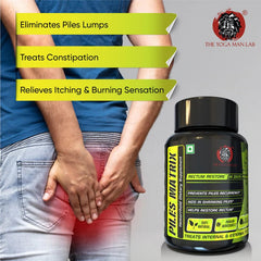 PILES MATRIX - RECTUM RESTORE Ayurvedic Supplement | Shrink Piles Lumps & Mass and Treats Constipation | 100% Natural