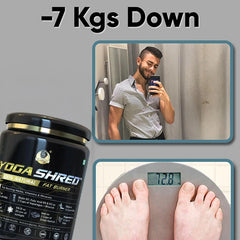 YogaManLab® YOGA SHRED - Burn Fat At-Home Ayurvedic Supplement Powder(Men) | Helps in Weight Loss & Boosting Energy | Ayurvedic & 100% Natural