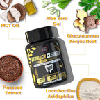 YogaManLab® STOMACH CLEANSER Daily Cleanse Ayurvedic Supplement | Probiotic Soluble Fiber For Smooth Morning Bowel Movement & Constipation Prevention | 100% Natural