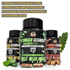 YogaManLab® STOMACH CLEANSER KIT- Extreme Purge + Intestine Detox + Daily Fiber Cleanse (3 Ayurvedic Supplements) | Probiotic Soluble Fiber Formula For Smooth Bowel Movement | 100% Natural