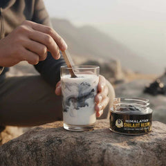 YogaManLab® Himalayan Shilajit Resin Gold | High Fulvic Acid & 87 Trace Minerals | Lab Certified, 100% Natural | 10gm Pack