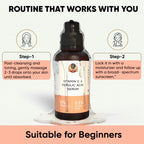 YogaManLab® 10% Pure Vitamin-C & 0.5% Ferulic Acid Face Serum | Brightens Dull Skin, Evens Tone