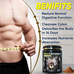 YogaManLab® YOGA SHRED - Burn Fat At-Home Ayurvedic Supplement Powder(Men) | Helps in Weight Loss & Boosting Energy | Ayurvedic & 100% Natural