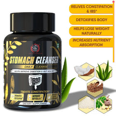 YogaManLab® STOMACH CLEANSER Daily Cleanse Ayurvedic Supplement | Probiotic Soluble Fiber For Smooth Morning Bowel Movement & Constipation Prevention | 100% Natural