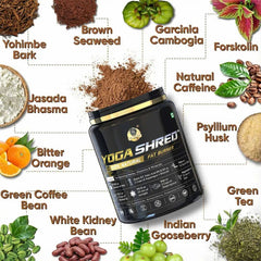 YogaManLab® YOGA SHRED - Burn Fat At-Home Ayurvedic Supplement Powder(Men) | Helps in Weight Loss & Boosting Energy | Ayurvedic & 100% Natural