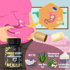 YogaManLab® STOMACH CLEANSER Daily Cleanse Ayurvedic Supplement | Probiotic Soluble Fiber For Smooth Morning Bowel Movement & Constipation Prevention | 100% Natural