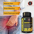YogaManLab® PILES MATRIX - Vein Restore + Rectum Restore Ayurvedic Supplements + Herbal Remedies Diet Booklet | Relives Pain & Shrinks Mass | 100% Natural