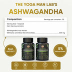 YogaManLab® Ashwagandha Tablets - 100% Lab Certified | Xtra Energy Booster & Stress Reliever - 30 Tablets