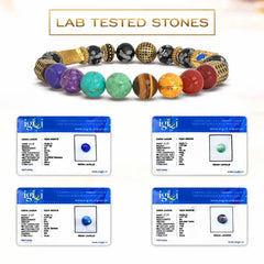 Ancient Yantra - Tiger Eye Stone Chakra Yantra - For Men