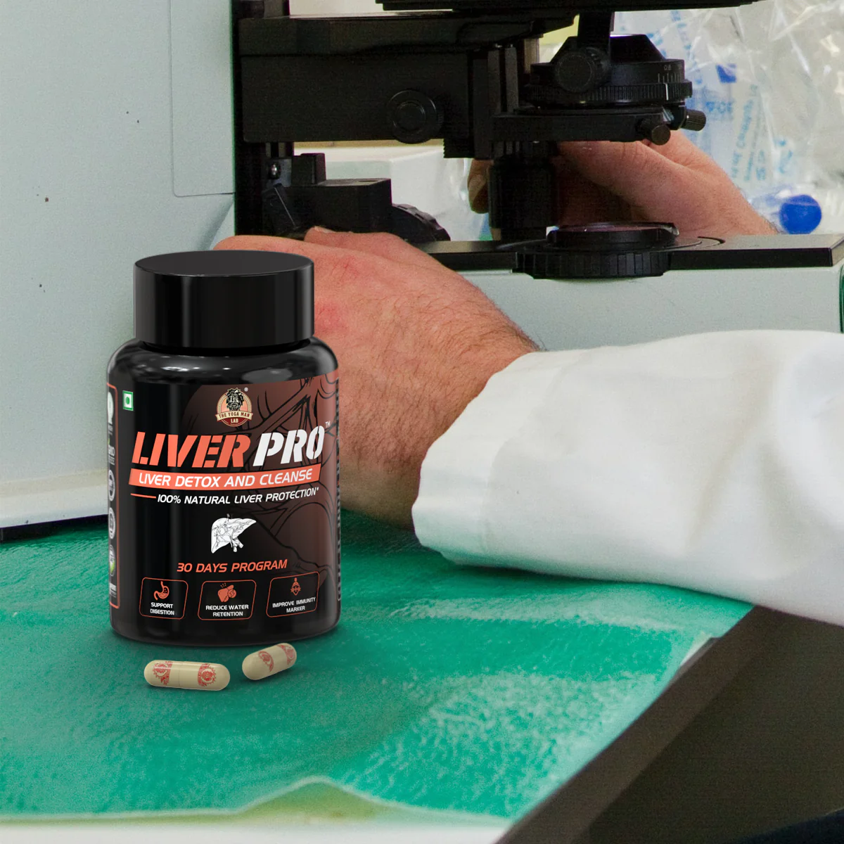 YogaManLab® Liver Pro - Fatty Liver Ayurvedic Supplement | Helps Restore Liver Health & Remove Toxins | 100% Natural & Ayurvedic | 28 Days Program