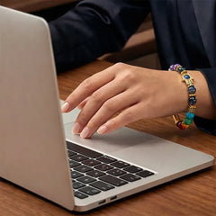 Ancient Yantra - Tiger Eye Stone Chakra Yantra - For Women