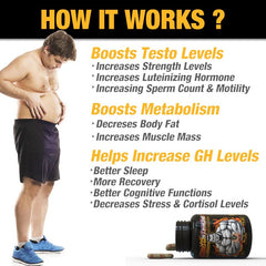 YogaManLab® PLANTOSTERONE - Ayurvedic Muscle Builder & Testosterone Booster | Helps Increase Muscle Size & Body Weight| 100% Natural