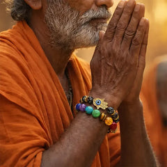 Ancient Yantra - Tiger Eye Stone Chakra Yantra - For Men