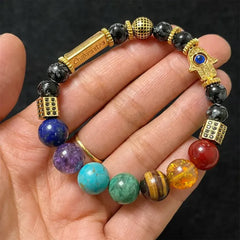 Ancient Yantra - Tiger Eye Stone Chakra Yantra - For Men