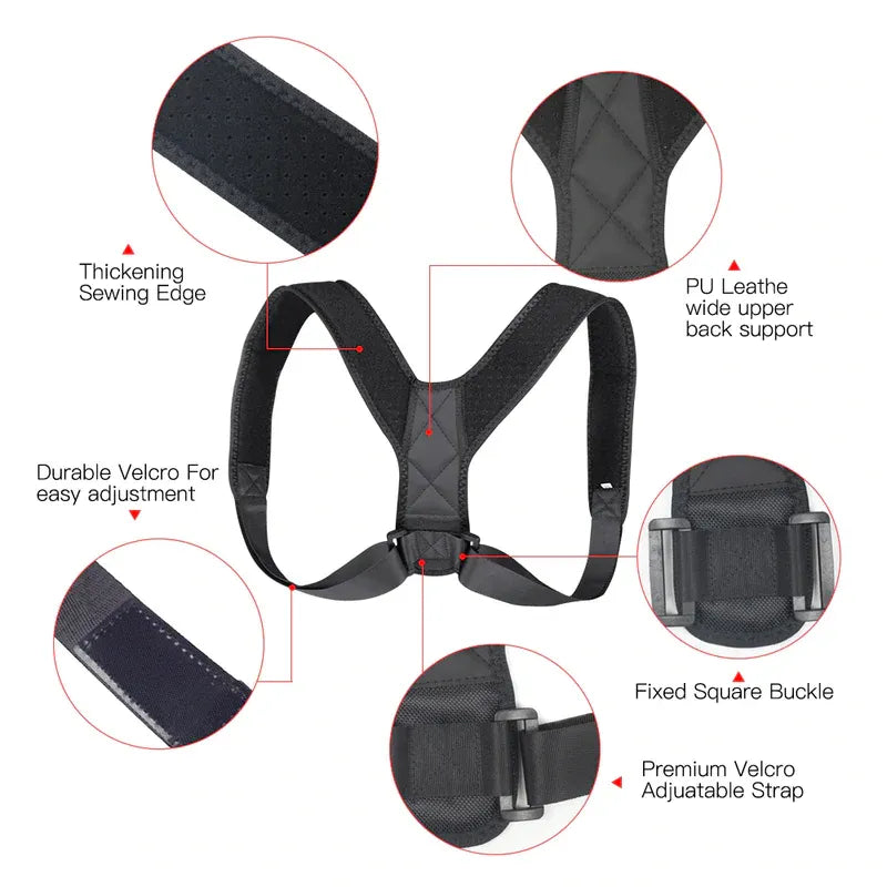 YogaManLab® Posture Corrector Belt - Back Pain, Hips Pain, Sciatica Pain - Corrects Hump Back