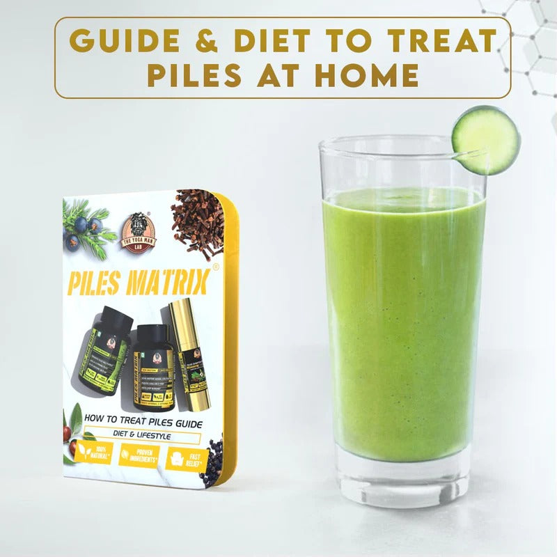 YogaManLab® PILES MATRIX - Ayurvedic Medicines for Piles Home Treatment | With Capsules, Lepam & Diet Booklet | Relives Pain & Itching, Shrinks Mass, & Treats Constipation | 100% Natural