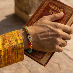 Ancient Yantra - Tiger Eye Stone Chakra Yantra - For Men