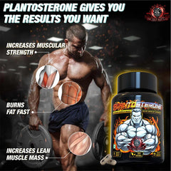 YogaManLab® PLANTOSTERONE - Ayurvedic Muscle Builder & Testosterone Booster | Helps Increase Muscle Size & Body Weight| 100% Natural