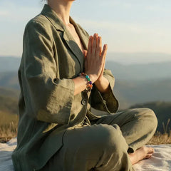 Ancient Yantra - Tiger Eye Stone Chakra Yantra - For Women