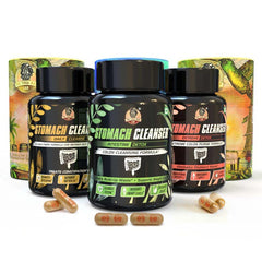 YogaManLab® STOMACH CLEANSER KIT- Extreme Purge + Intestine Detox + Daily Fiber Cleanse (3 Ayurvedic Supplements) | Probiotic Soluble Fiber Formula For Smooth Bowel Movement | 100% Natural