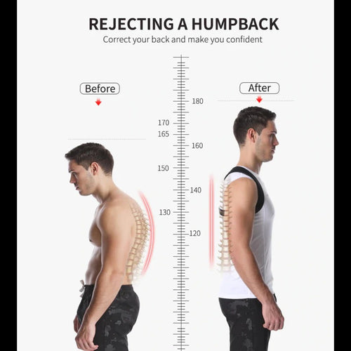 YogaManLab® Posture Corrector Belt - Back Pain, Hips Pain, Sciatica Pain - Corrects Hump Back