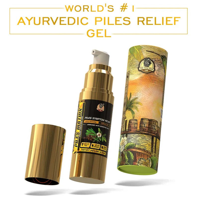 YogaManLab® PILES MATRIX - Ayurvedic Piles Healing Lepam | Relieves Itching, Inflammation & Lubricates Area | Made with 100% Natural Essential Oils