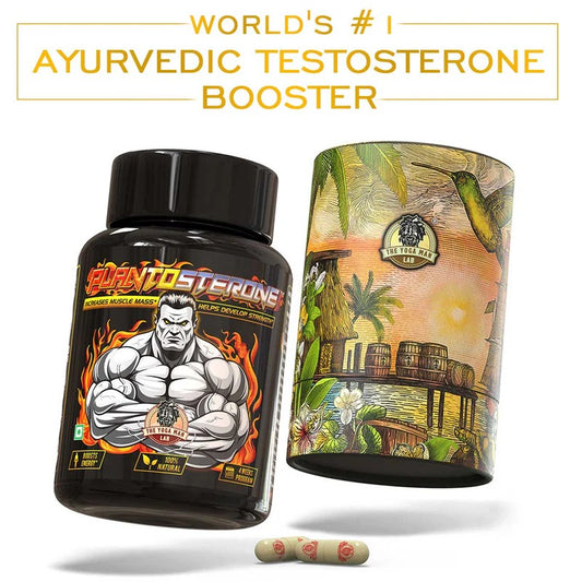 YogaManLab® PLANTOSTERONE - Ayurvedic Muscle Builder & Testosterone Booster | Helps Increase Muscle Size & Body Weight| 100% Natural