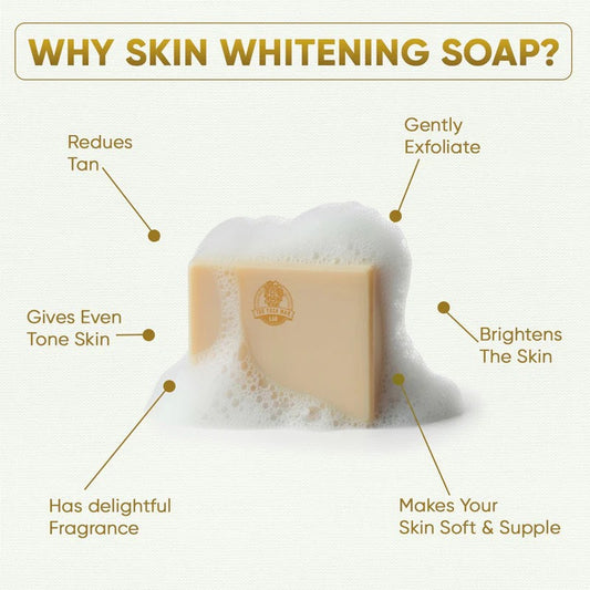 YogaManLab® Glutathione Skin Whitening Kojic Acid Soap | Makes Skin Bright & Glowing | Glutathione, Chandan, Haldi, Kesar, Sandal Wood and Saffron Soap | For Men & Women Skin