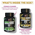 YogaManLab® STOMACH CLEANSER KIT- Intestine Detox + Daily Fiber Cleanse (2 Ayurvedic Supplements) | Probiotic Soluble Fiber Formula For Smooth Bowel Movement | 100% Natural