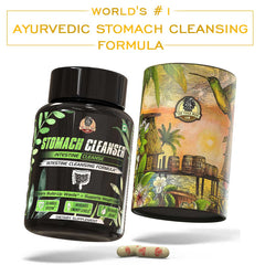 YogaManLab® STOMACH CLEANSER- Intestine Detox Ayurvedic Supplement | 14-Days Detox Program To Remove Constipation & Toxins | 100% Natural with Probiotics